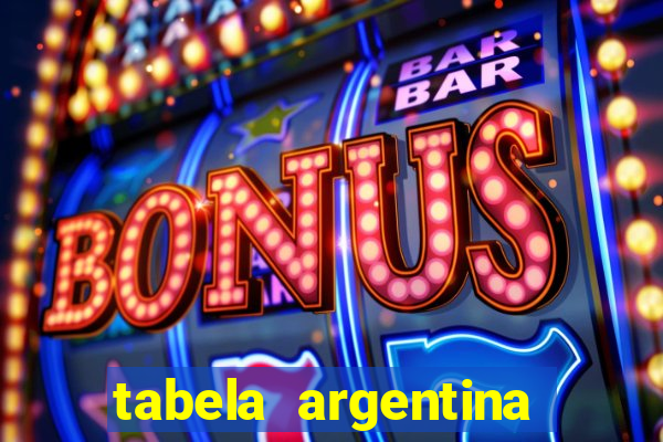 tabela argentina torneo betano