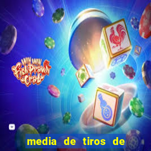 media de tiros de meta por jogo